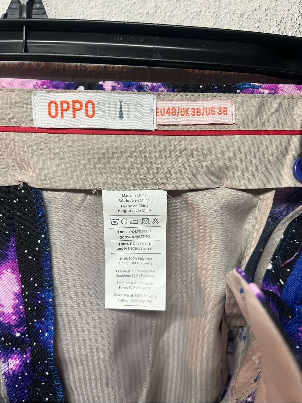 OppoSuits Purple Galaxy Print Blazer - Picture 8 of 9